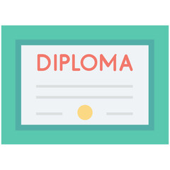 Diploma Colored Vector Icon