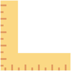 Angle Ruler Colored Vector Icon