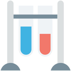 Test Tubes Colored Vector Icon