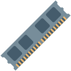 Computer Ram Colored Vector Icon