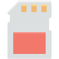 Fototapeta premium Memory Card Colored Vector Icon