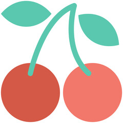 Cherry Colored Vector Icon