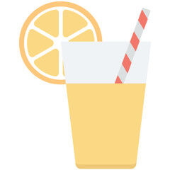 Lemonade Colored Vector Icon