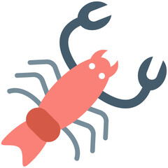 Lobster Colored Vector Icon