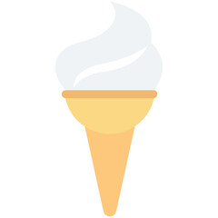 Ice Cone Colored Vector Icon