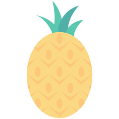 Pineapple Colored Vector Icon