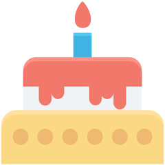 Cake Colored Vector Icon