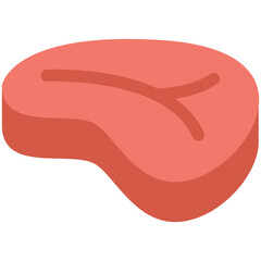 Steak Colored Vector Icon