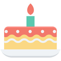 Cake Colored Vector Icon