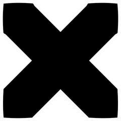 Geometric abstract, flat design element. PNG with transparent background.