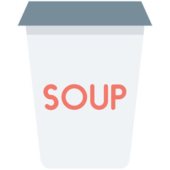 Soup Colored Vector Icon