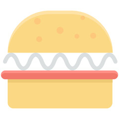 Burger Colored Vector Icon