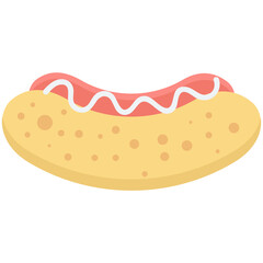 Hot Dog Colored Vector Icon