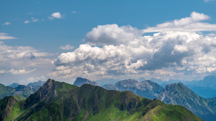 Obraz na płótnie Canvas Summer day trekking in the Carnic Alps, Friuli Venezia-Giulia, Italy