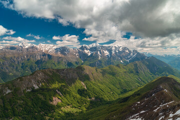 Spring cloudy day in the Julian Alps, Friuli-Venezia Giulia, Italy