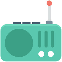 Radio Set Colored Vector Icon