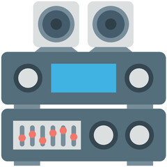 Music System Colored Vector Icon