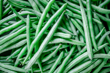 Green beans closeup view