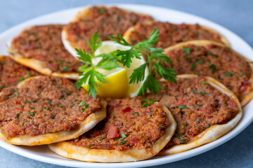 Turkish Food Findik Lahmacun - Mini Pizza