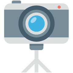 Tripod Camera Colored Vector Icon