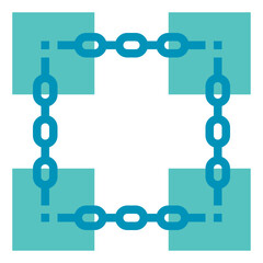 Blockchain flat icon