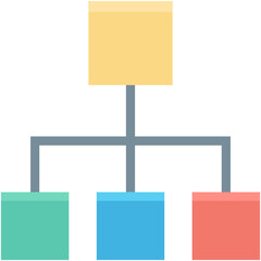 Hierarchy Colored Vector Icon