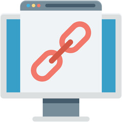 Backlink Colored Vector Icon