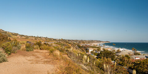 Panorama der Küste / vom Strand von Malibu am Pazifik - Kalifornien USA
