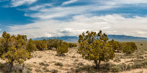 Panorama der Berge und Hügel an der Route 66 in Kalifornien USA