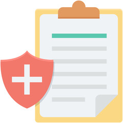 Fototapeta premium Medical Report Colored Vector Icon