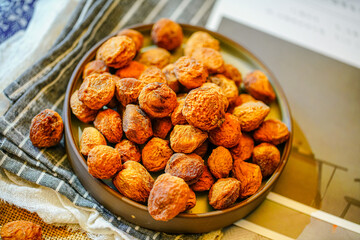 Natural dried apricot on the table