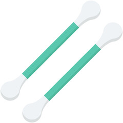 Cotton Buds Colored Vector Icon