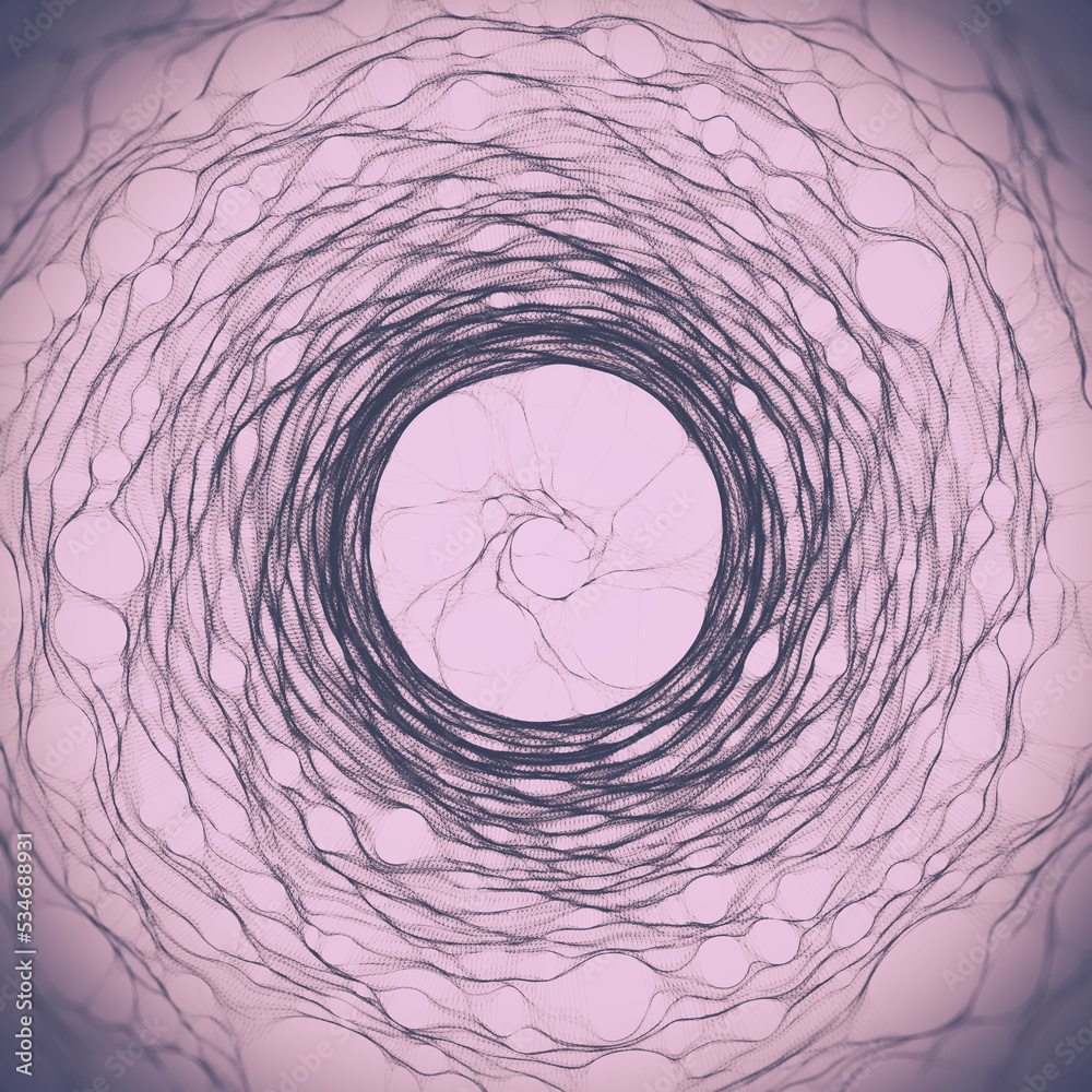 Poster organic futuristic shape in modern style. abstract geometric background. 3d rendering illustration