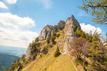 Amazing Slovakia nature, trekking in the mountains. Free time, healthy lifestyle.