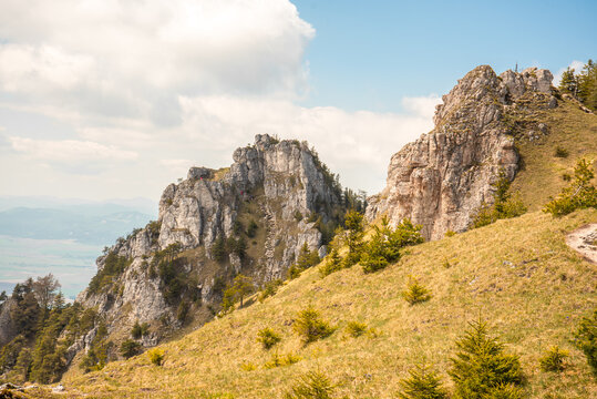 Amazing Slovakia nature, trekking in the mountains. Free time, healthy lifestyle.