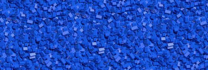 blue background made of bricks, 3d rendering