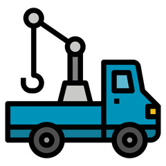 Tow Filled Outline icon