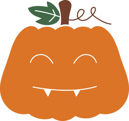Pumpkin Halloween Spooky Face Illustration