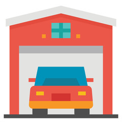 Garage flat icon