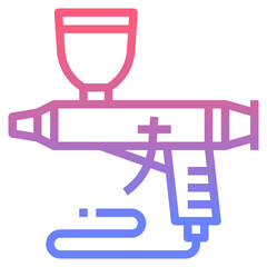 airbrush line gradient icon
