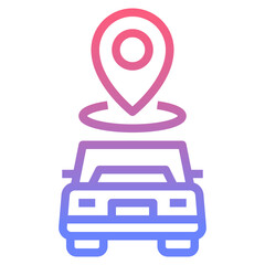 Gps line gradient icon