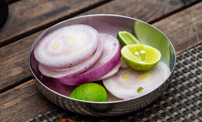sliced onion on a plate