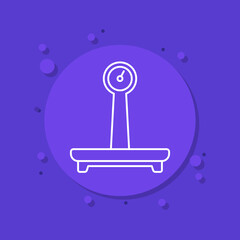 big scales line icon, vector