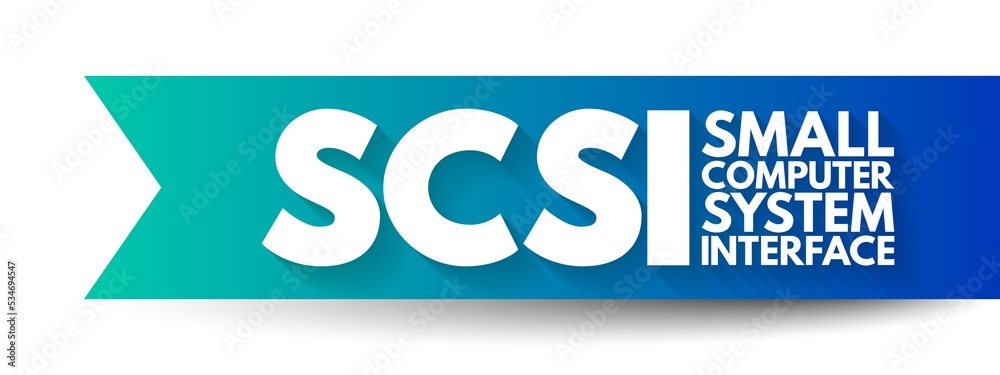 Poster scsi - small computer system interface is a set of standards for physically connecting and transferr