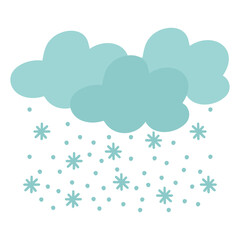 Winter snowflakes shape - snow design element - christmas snowfall happy new year theme