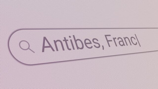 Search Bar Antibes France 
Close Up Single Line Typing Text Box Layout Web Database Browser Engine Concept