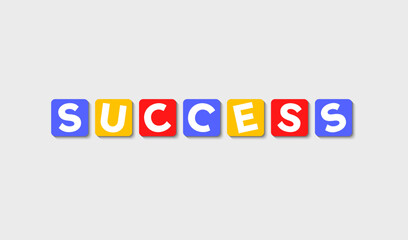 Colorful Success Motivational words for young entrepreneurs