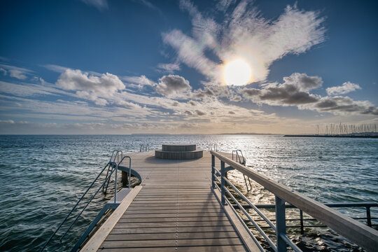The Black Beach in Sonderborg with swimming facilities for handicapped people southern Denmark