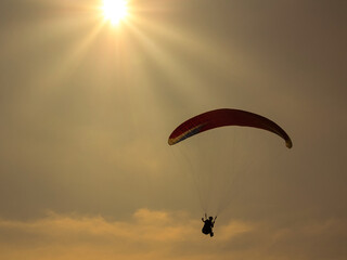 paraglider in the sky