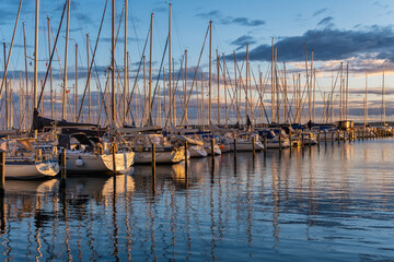 Marina for small boats in Sonderborg on Als in Southern Denmark close to Germany